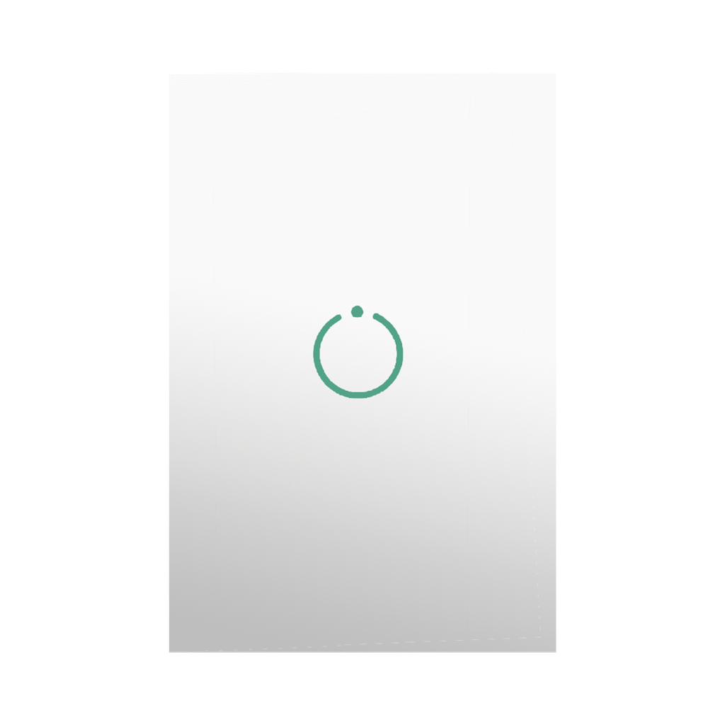 [MHS511SL] (ZWAVE) Interruptor On/Off panel táctil touch inalámbrico Zwave Plus 1 boton. No requiere cable neutro, Compatible con Hubitat HC8, Álula  M2M, otros
