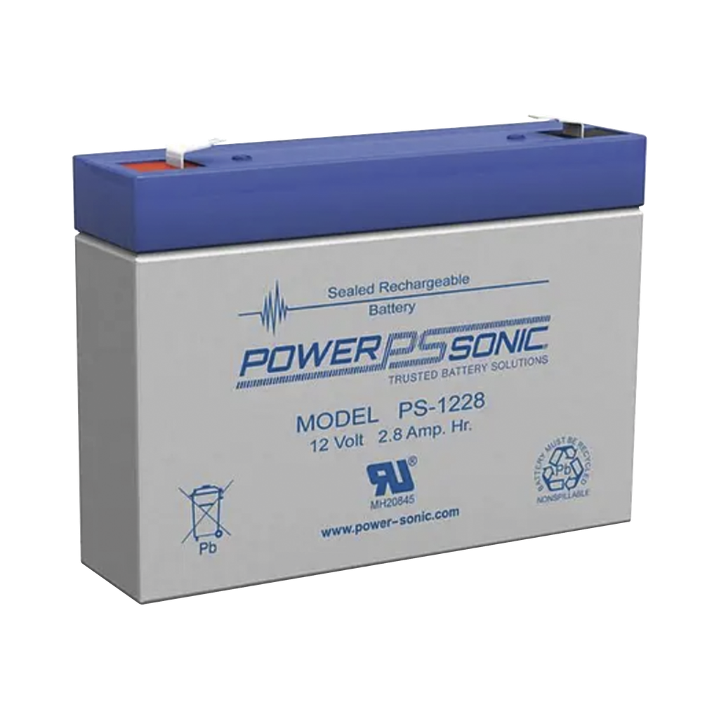 [PS-1228-F1] Batería 12V, 2.8AH, Para Respaldo, Tecnologías AGM/VRLA, 5 Años Vida Útil, Terminales F1, Reconocida UL