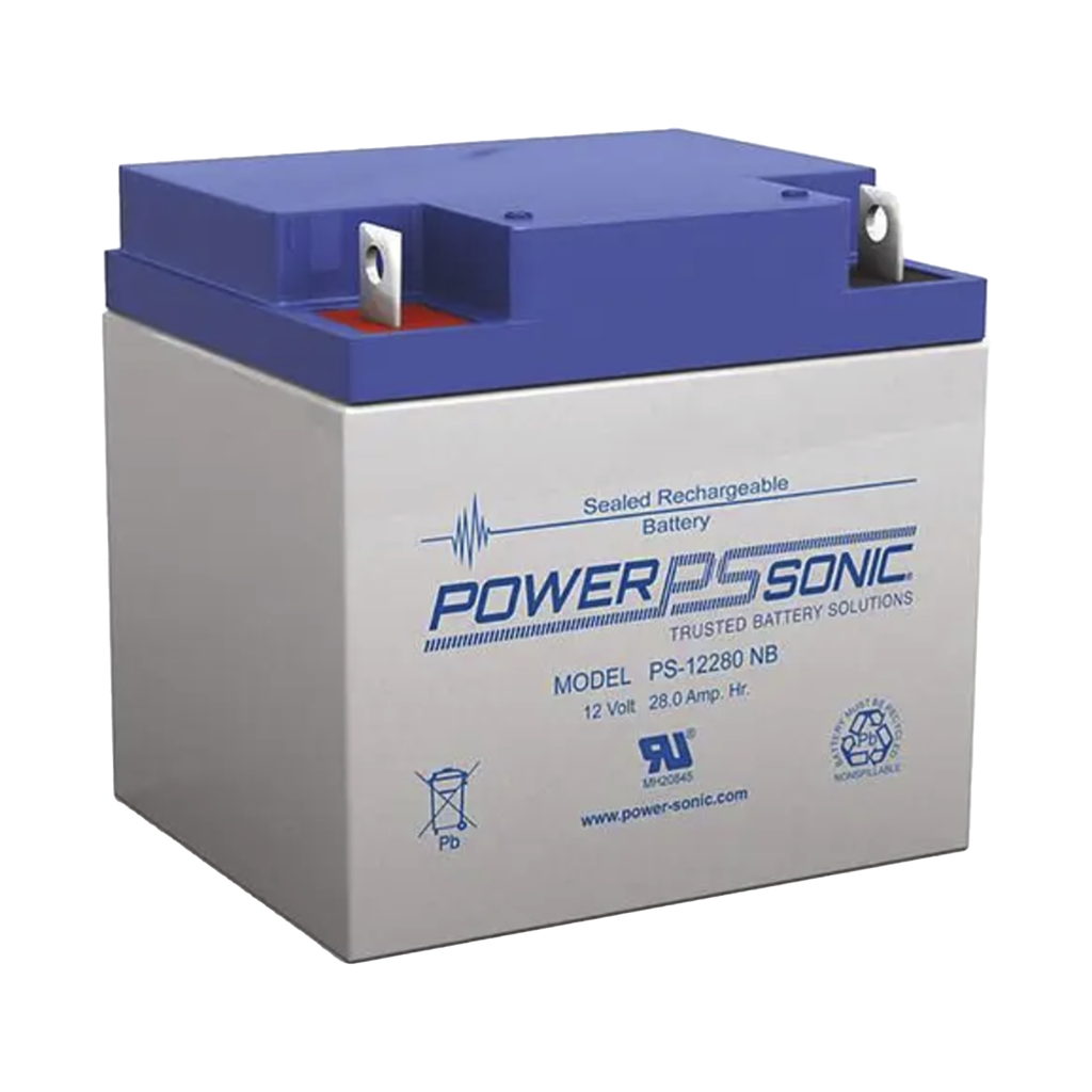 [PS-12280-NB2] Batería 12V, 28AH, Para Respaldo, Tecnologías AGM/VRLA, 5 Años Vida Útil, Terminales NB2, Reconocida UL