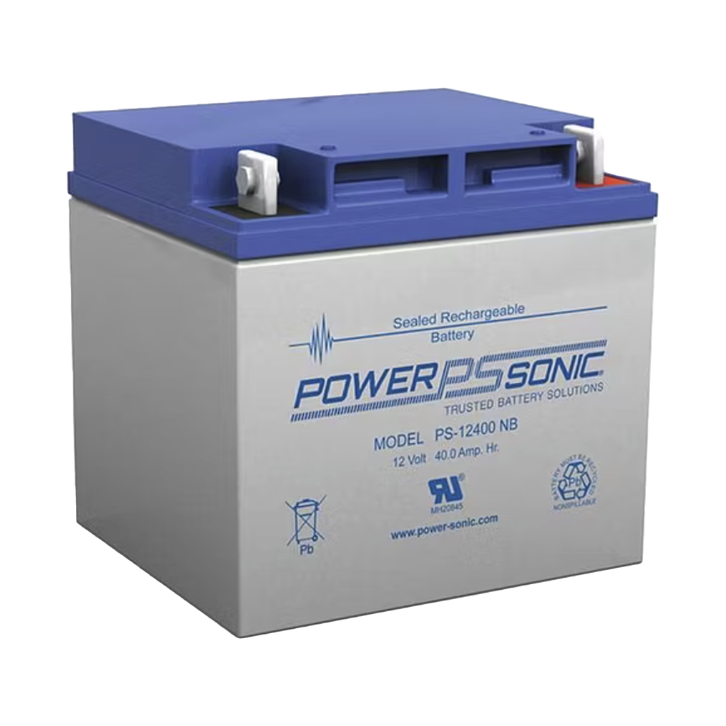 [PS-12400-NB4] Batería 12V, 40AH, Para Respaldo, Tecnologías AGM/VRLA, 5 Años Vida Útil, Terminales NB4, Reconocida UL