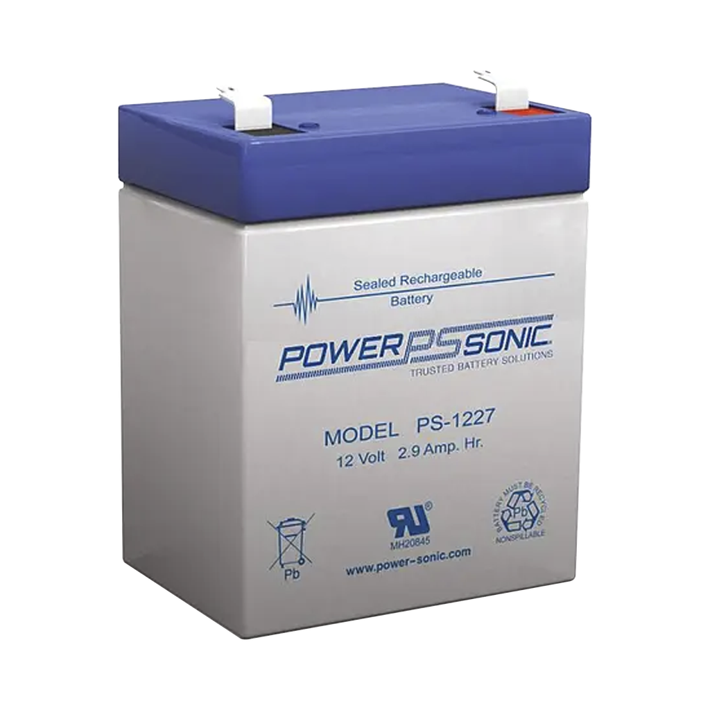 [PS-1227-F1] Batería 12V, 2.9AH, Para Respaldo, Tecnologías AGM/VRLA, 5 Años Vida Útil, Terminales F1, Reconocida UL