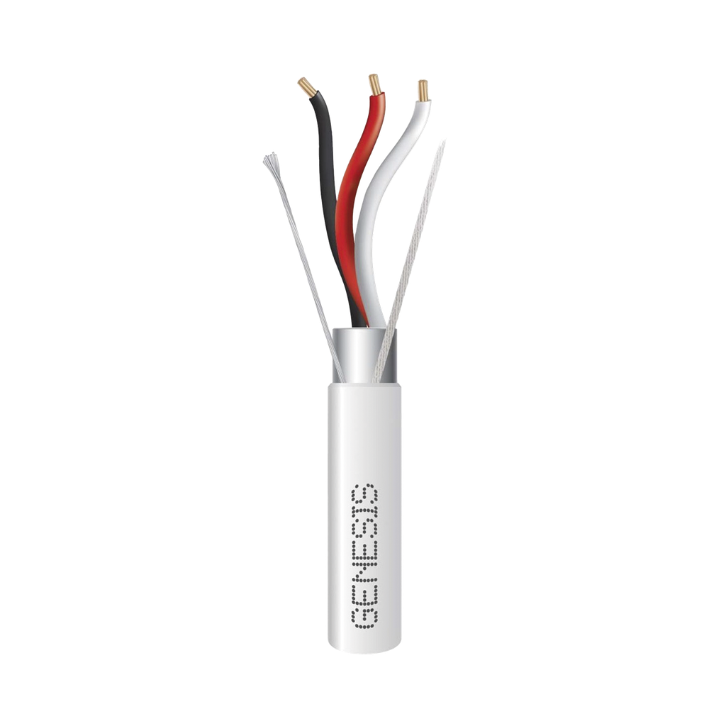 [3226-2112/1000] Bobina de 305 Metros de Cable 3 x 18 AWG / Plenum / BLINDADO / Tipo FPLP, CMP, CL3P / Color Natural / Para Aplicaciones en Sistemas de Seguridad, Audio, Control y otras Aplicaciones
