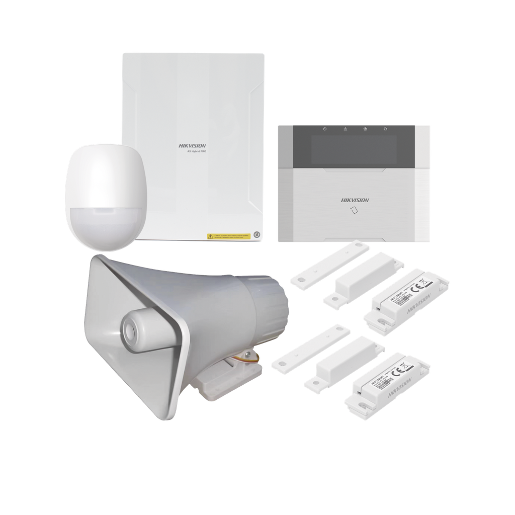 [DS-PHA64-LP/PACK(30W)] DS-PHA64-LP/PACK(30W) KIT Panel de Alarma  AX HYBRID PRO / 1 Panel Híbrido / 1 Teclado LCD / 1 PIR / 2 Contactos Magnéticos / 1 Sirena de 30 Watts