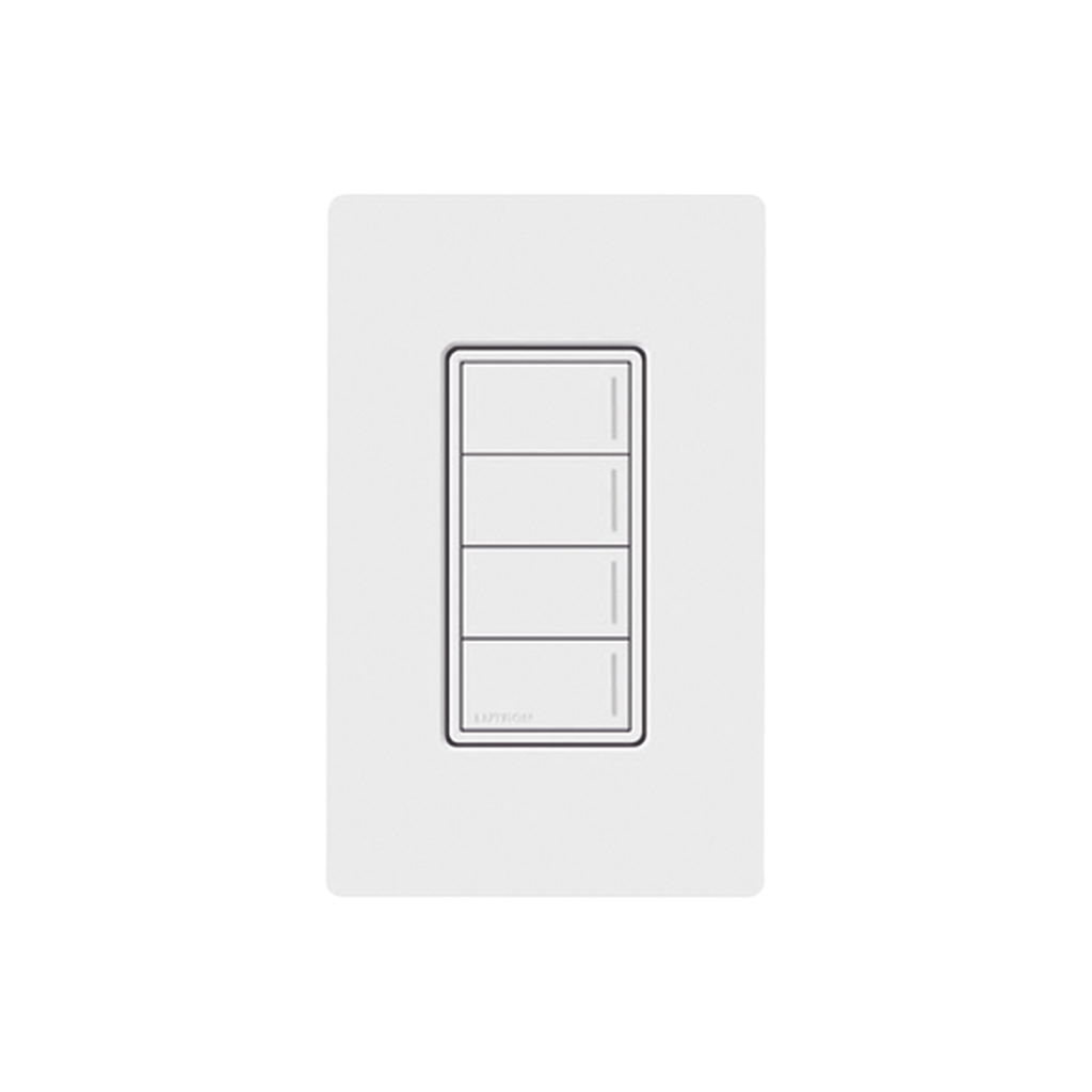 (RadioRa3) Botonera Sunnata Blanco 3 escenas y 2 botones subir/bajar para Radio RA3, programe escenas diferentes en cada botón.