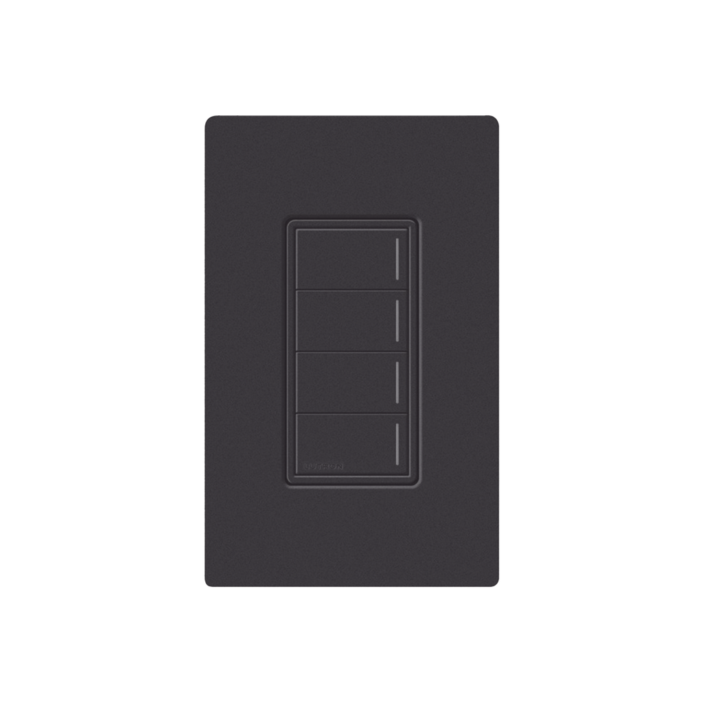 (RadioRa3) Botonera Sunnata Negro 3 escenas y 2 botones subir/bajar para Radio RA3, programe escenas diferentes en cada botón.