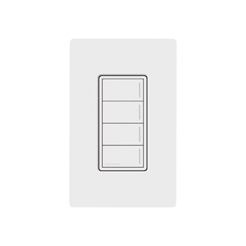 (RadioRa3) Botonera Sunnata Blanco 3 escenas y 2 botones subir/bajar para Radio RA3, programe escenas diferentes en cada botón.