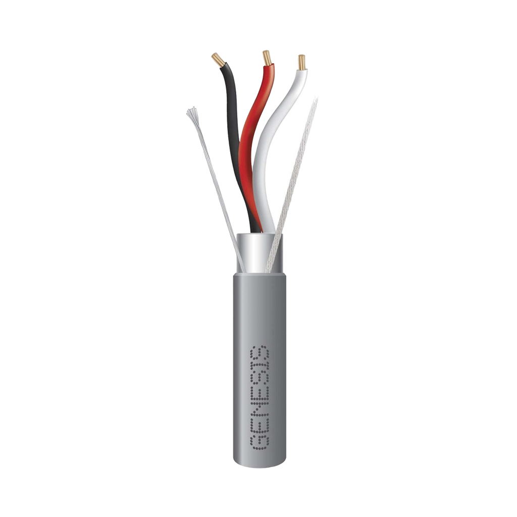 [2229-1009/1000] Carrete de 305 Metros de Cable / 3 x 16 AWG / Riser / Blindado / Tipo CMR-CL3R-FPLR-FT4 / Color Gris / Aplicaciones de alarmas de Intrusión/Control de Acceso/ Automatización / Interfonos y Tv Porteros.