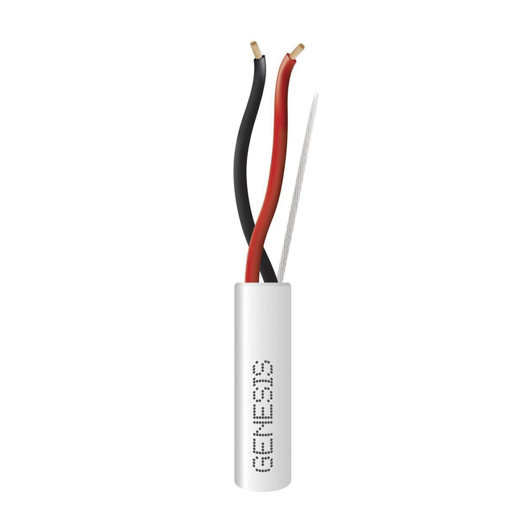 [2121-1101/1000] Bobina de 305 Metros de Cable / 2 x 16 AWG / Riser / Tipo CMR-CL3R / Color Blanco / Para Aplicaciones de Alarmas de Intrusión, Control de Acceso, Automatización, Interfonos y Tv Porteros