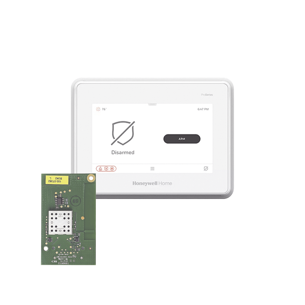 Sistema de Alarma con Pantalla Touch de 7 Compatible con sensores Inalambricos DSC, Bosh, 2GIG,ITI y Serie 5800 agregando el modulo PROTAKEOVER