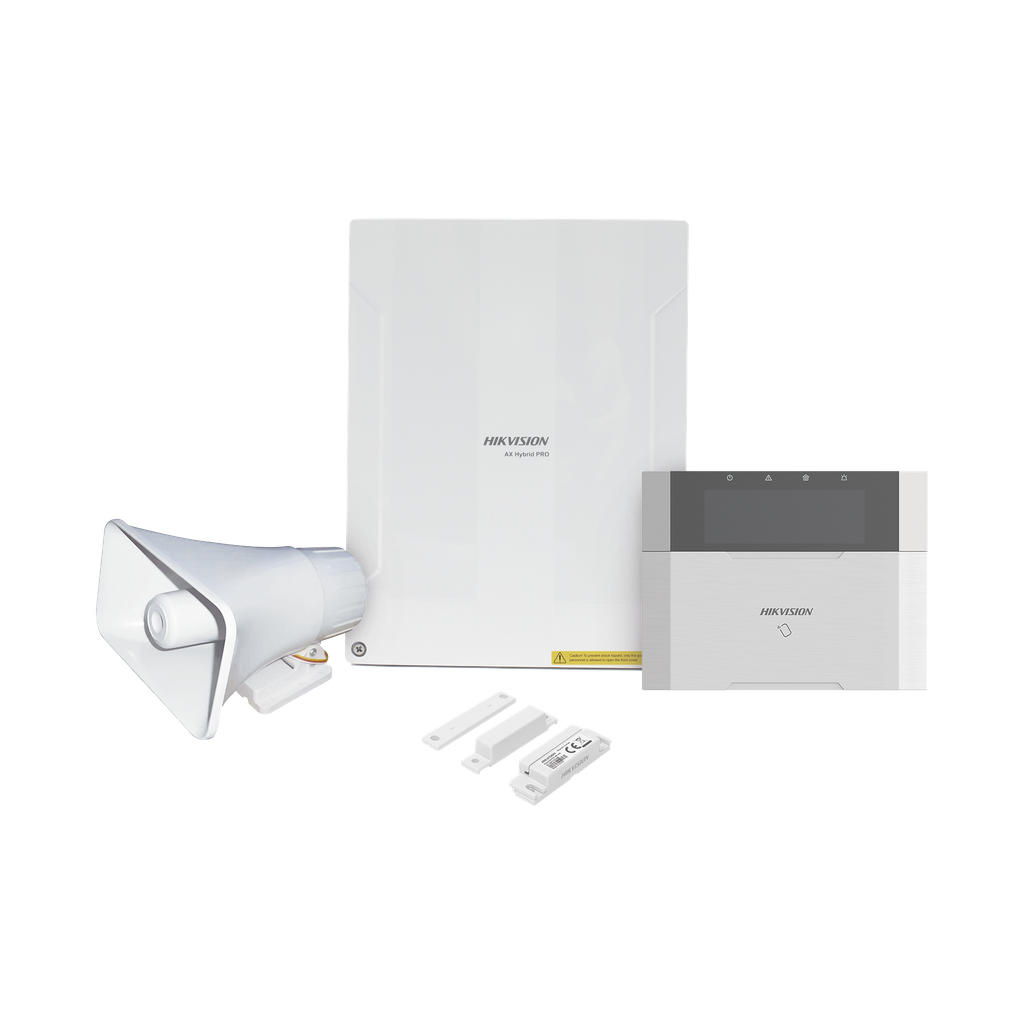 KIT Panel de Alarma  AX HYBRID PRO / 1 Panel Híbrido / 1 Teclado LCD / 1 Contacto Magnético / 1 Sirena de 30 Watts