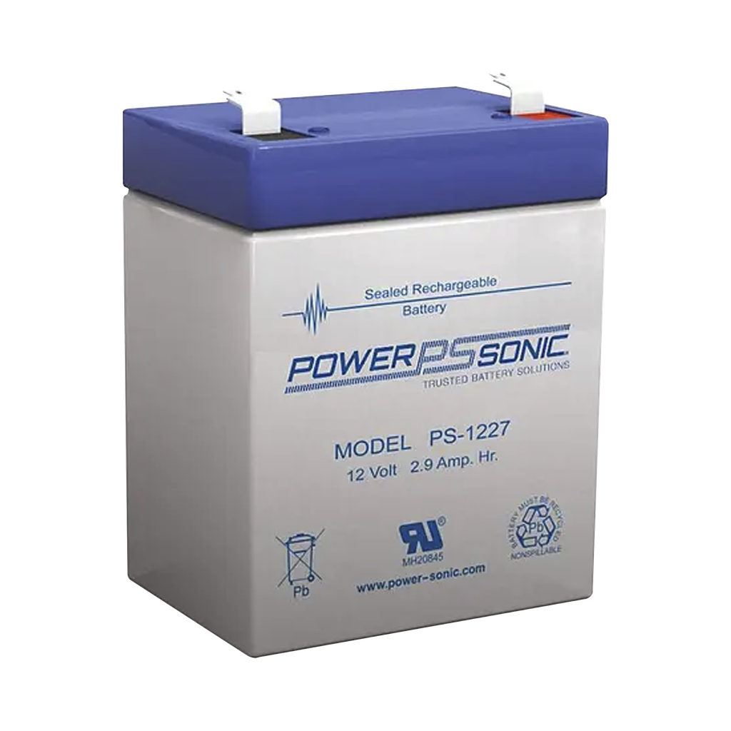 [PS1227] Batería 12V, 2.9AH, Para Respaldo, Tecnologías AGM/VRLA, 5 Años Vida Útil, Terminales F1, Reconocida UL