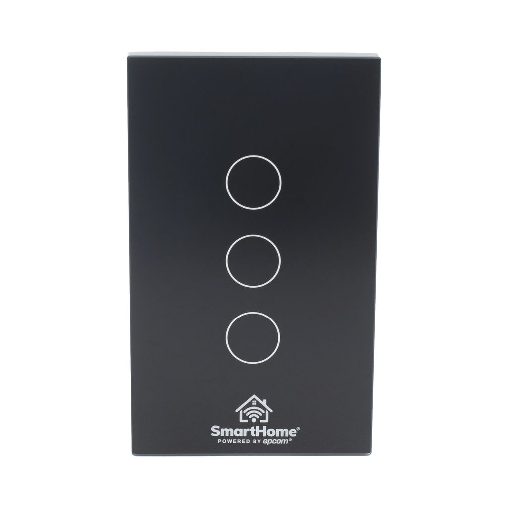 (Wifi) Apagador switch inalámbrico WIFI, control de 3 regresos de carga, 110V