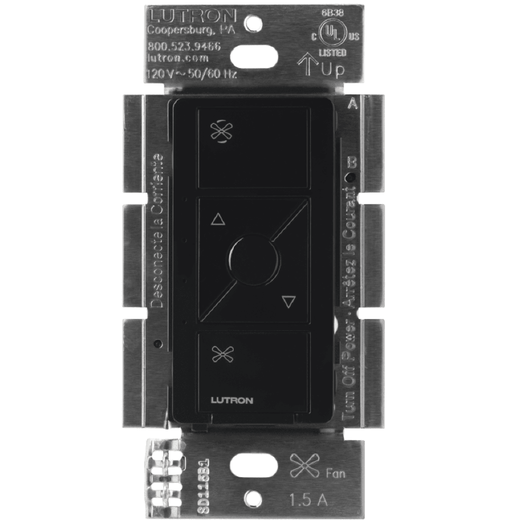 (Caseta Wireless) Control de velocidad inalámbrico para ventilador de techo, un solo polo.