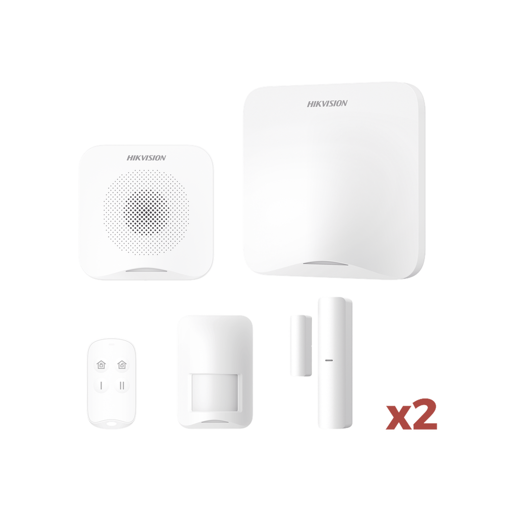 [AXHOME-KIT-GSM] (AX HOME) KIT de Alarma AX HOME / Incluye: 1 Hub con batería de respaldo / 1 Llavero / 1 PIR / 2 Contactos Magnéticos / 1 Sirena / Wi-Fi / 3G/4G / Compatible con Hik-Connect P2P y Hik-Partner PRO