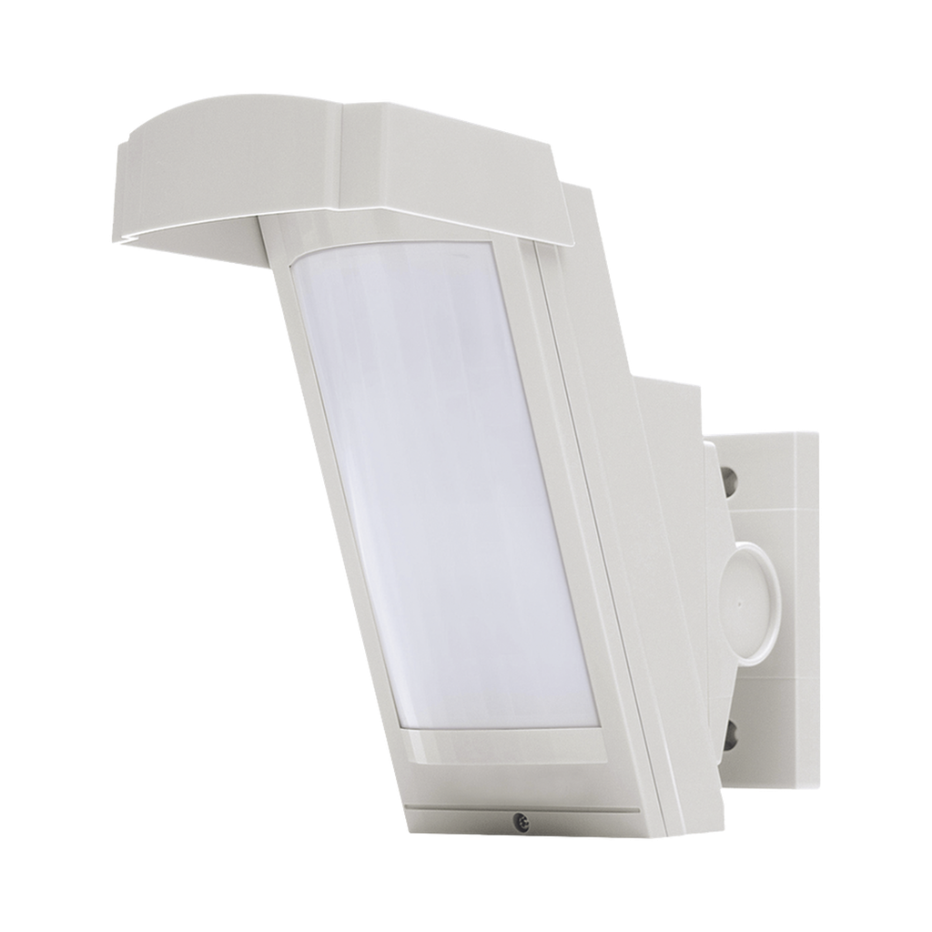 Detector de Movimiento con Anti-enmascaramiento / 100% Exterior /  Cableado / Hasta 12 metros a 85° de cobertura/ Instalación a 3 metros / Compatible con cualquier panel de alarma