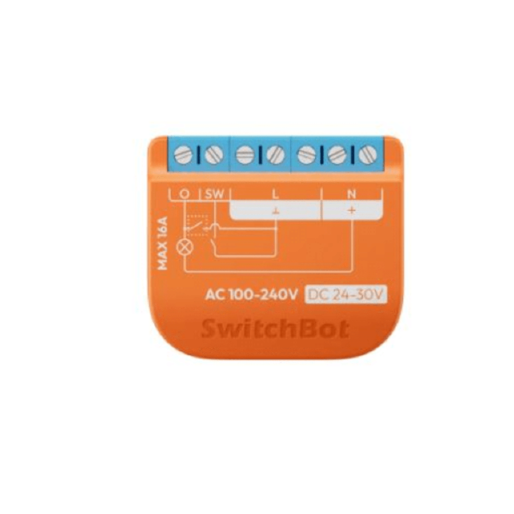 [SWITCHBOTRELSW1PM] Switch Relevador Inteligente conectividad inalambrica Wifi y BLE / Medición de Consumo / Control de Encendido Apagado / Compatible con asistentes de voz / Dimensiones 42x36x16 mm