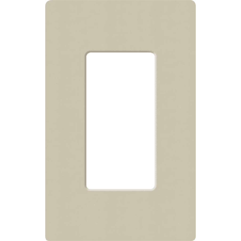 Placa de pared 1 espacio, para atenuador (dimmer), apagador ó control remoto inalámbrico LUTRON.