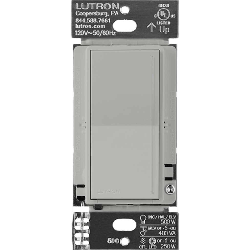 (RadioRa3) )Atenuador (dimmer) Auxiliar de pared, compañero de atenuadores multilocación. Usar en 3 vías o escalera.