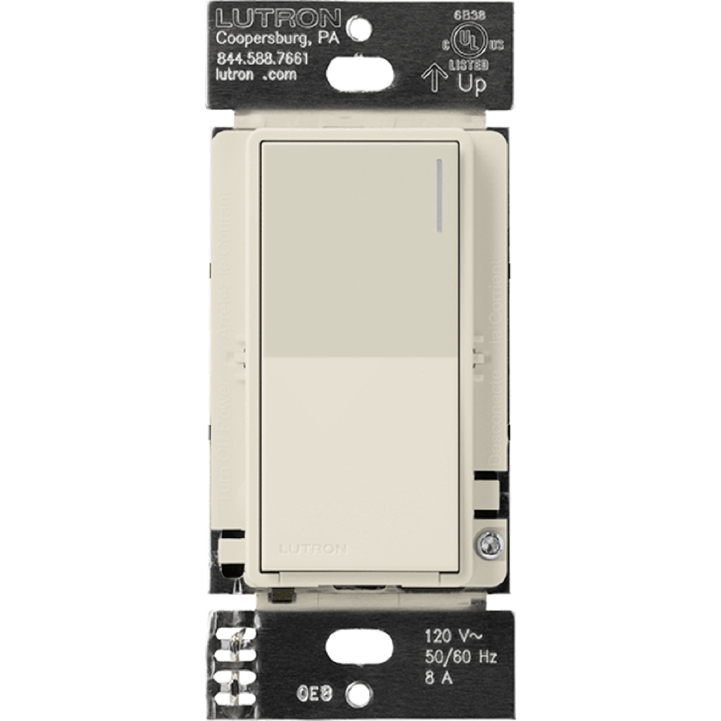 Placa de pared 1 espacio, para atenuador (dimmer), apagador ó control remoto inalámbrico LUTRON.