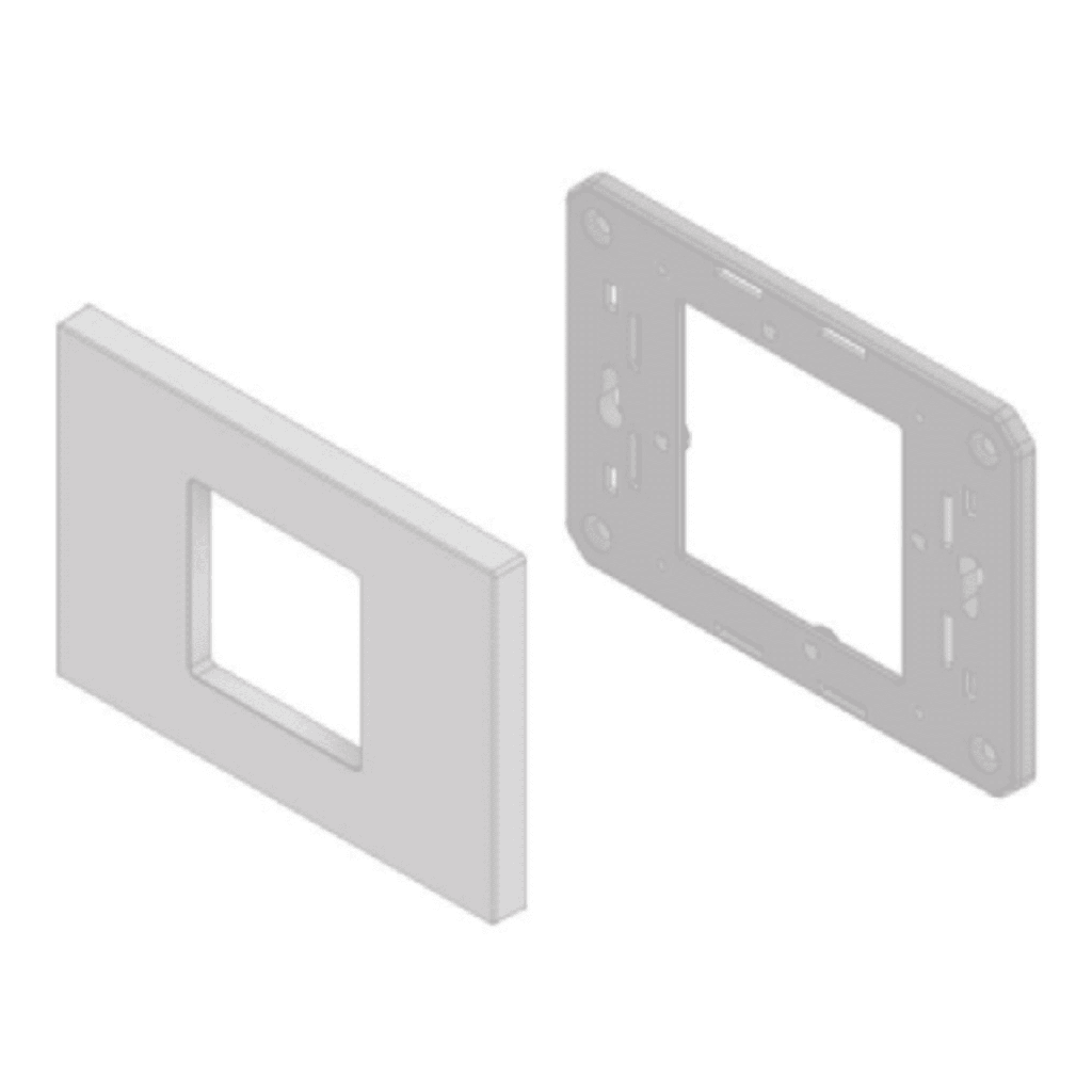 Embellecedor para Caja Americana / ABS Antimicrobiano / Blanco con Efecto de Contraste / Colocación Fácil y Rápida