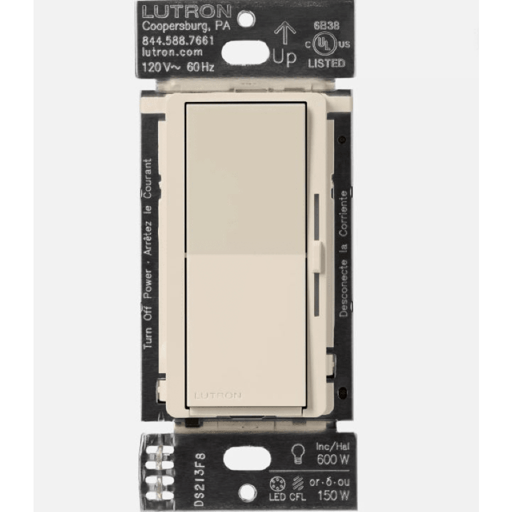 (Caseta Wireless) Atenuador de pared. Aumenta/Disminuye Intensidad de Iluminación. No requiere cable neutro. 150W LED / 600W INC/HAL