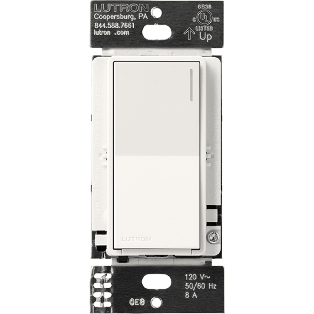 [RRST8ANSBW] (RadioRa3) Apagador Sunnata color blanco para linea Radio Ra3, 8A de iluminacion, 5.8A Motor