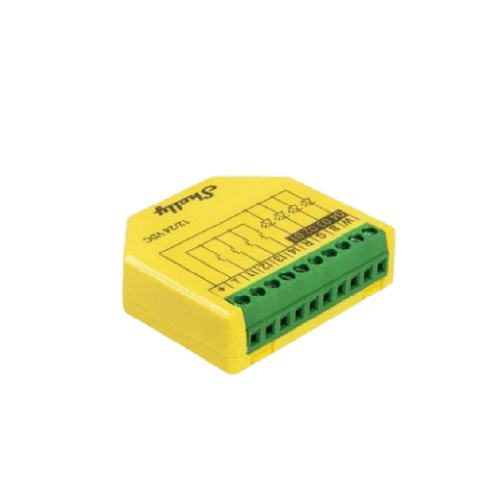 [SHELLYPLUSRGBWPM] Controlador inteligente inalámbrico WIFI para tiras LED RGB, RGBW/ Nube P2P / Medición de consumo/ Soporta Google y Alexa / 12A