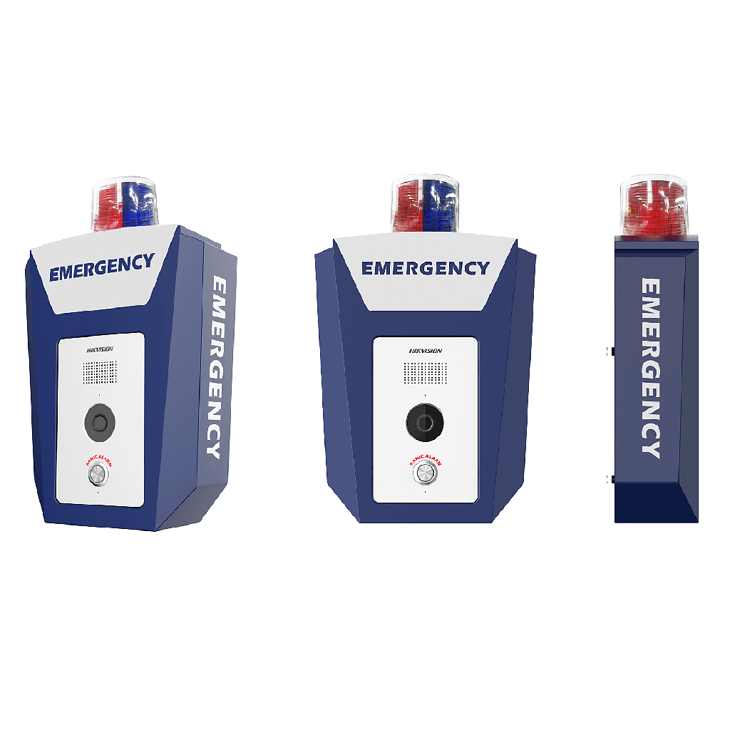 [DS-KEB801X-C] Estación de Alarma de Panico de Emergencia / Cámara 4 Megapixel / Video y Audio / Sirena y Estrobo (Azul y Rojo) / Filtro IR / ISUP