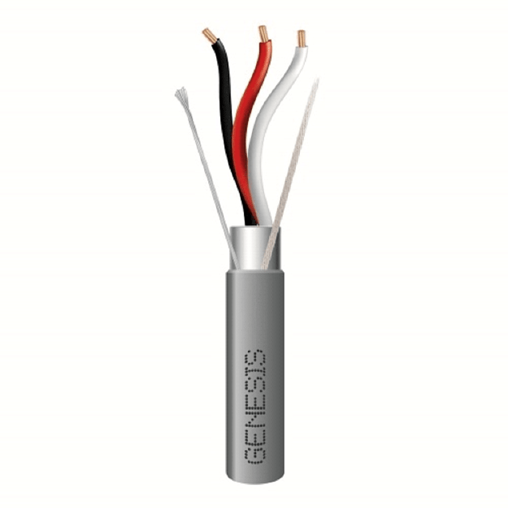 [2228-1109] Bobina de 305 Metros de Cable 3 x 18 AWG / Riser / BLINDADO / Tipo FPLR, CMR, CL3R / Color Gris / Para Aplicaciones en Sistemas de Seguridad, Audio, Control y otras Aplicaciones
