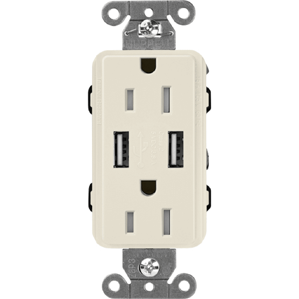 Receptáculo 15 A con puerto USB