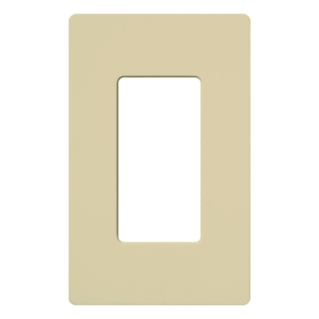 Placa de pared 1 espacio, para atenuador (dimmer), switch ó control remoto inalámbrico LUTRON.