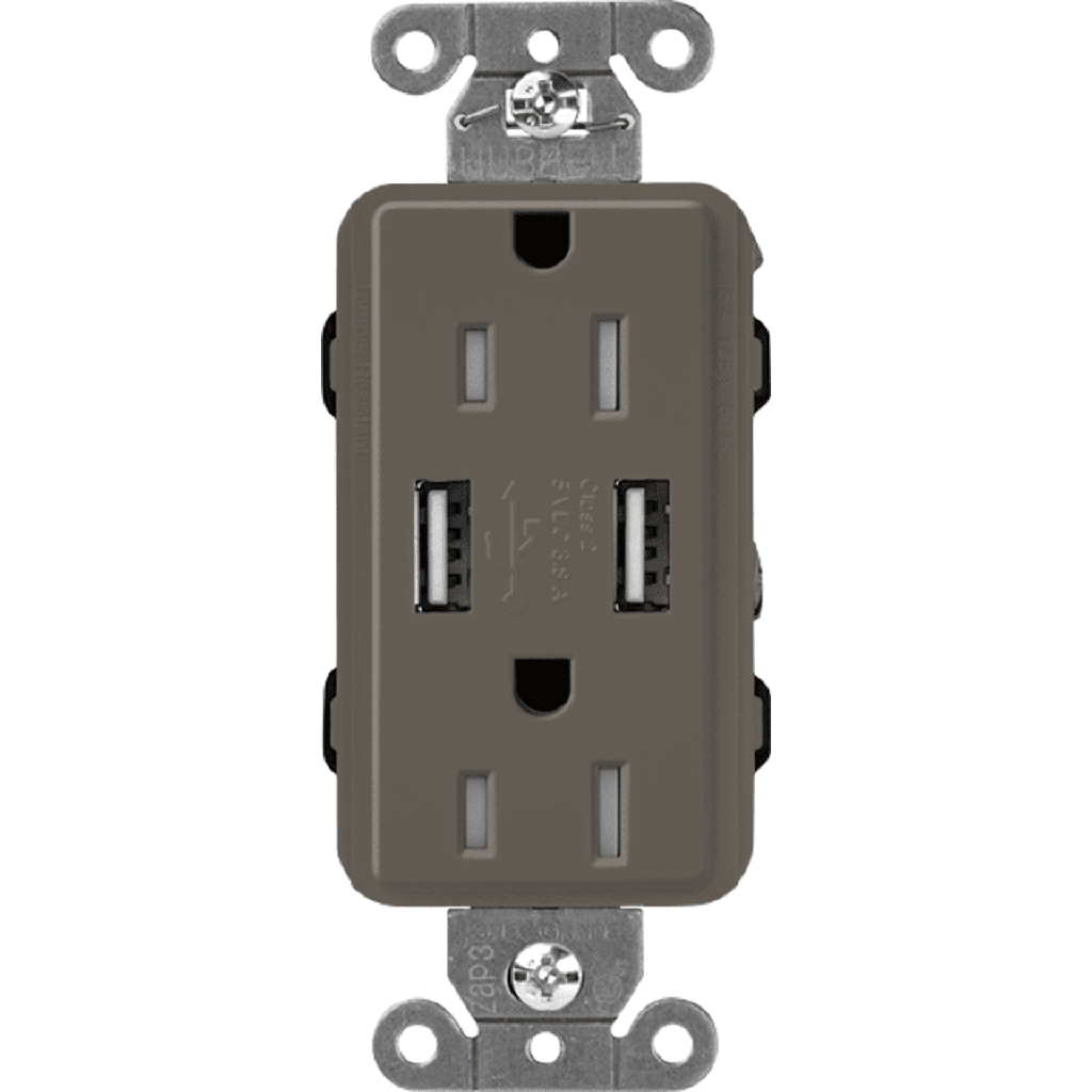 Receptáculo 15 A con puerto USB
