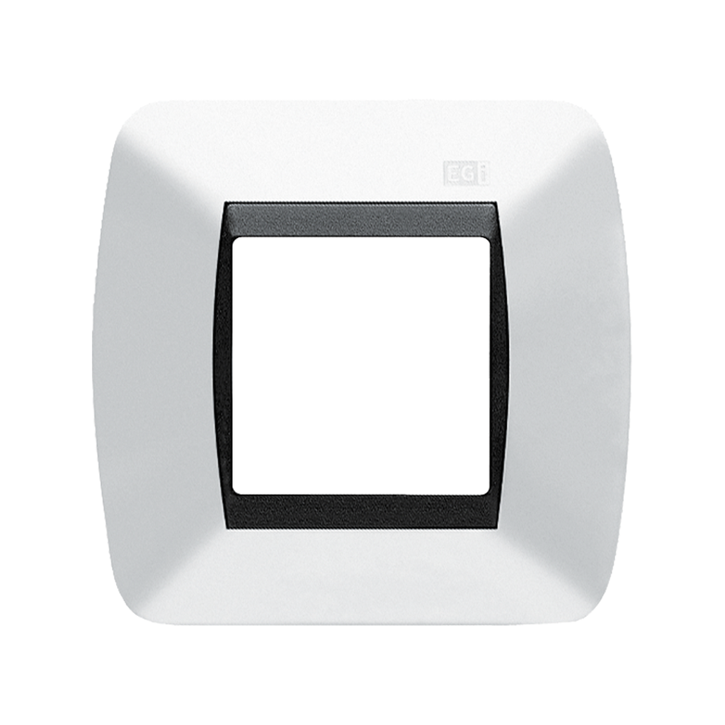 [1801/BN] Embellecedor EGI 1 Modulo Para Caja Universal. Color Blanco Nieve