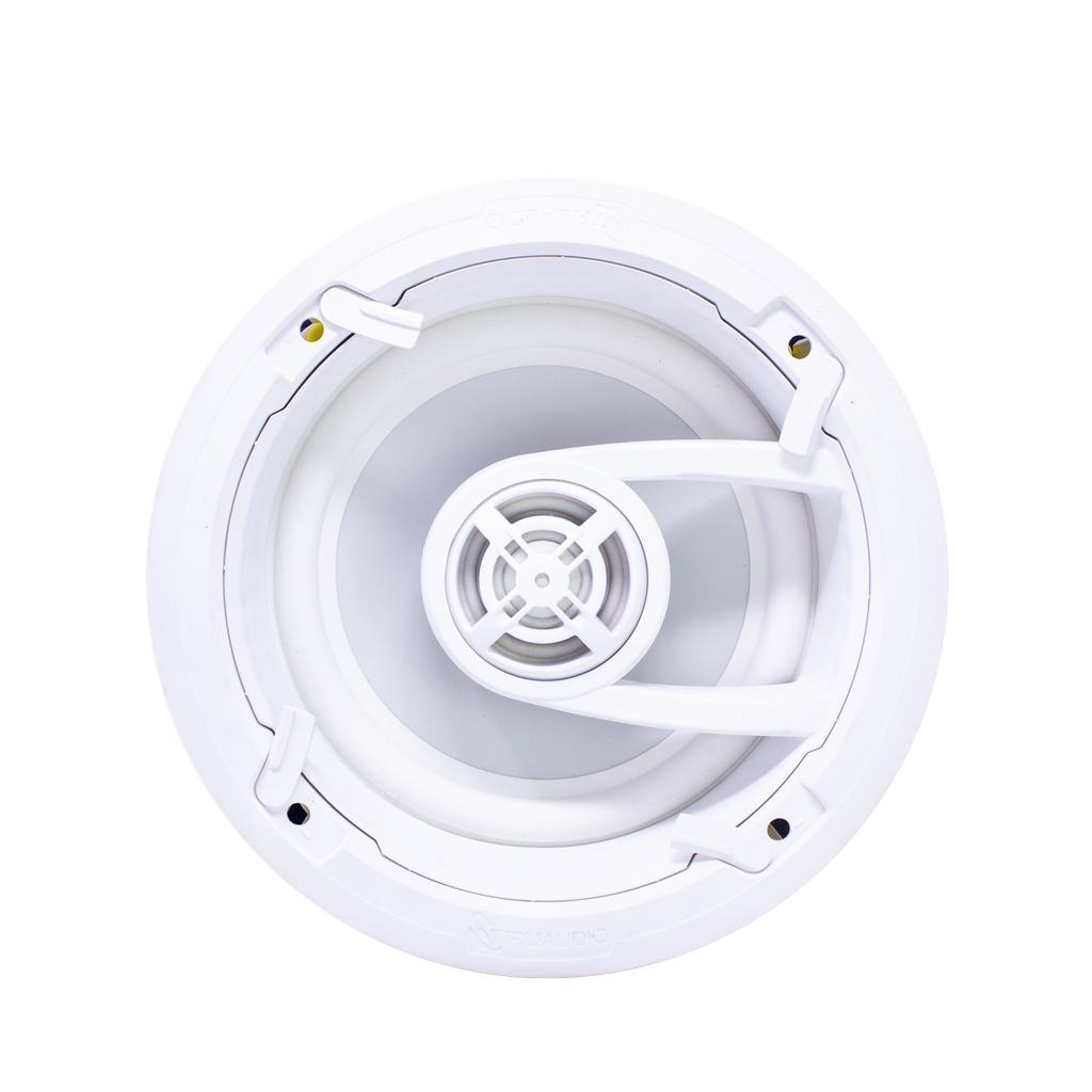 Ghost series, altavoz de 3 vías de plafón 9in, diseño trugrip  sin herramientas, woofer de polipropileno blanco, 150w 8ohms