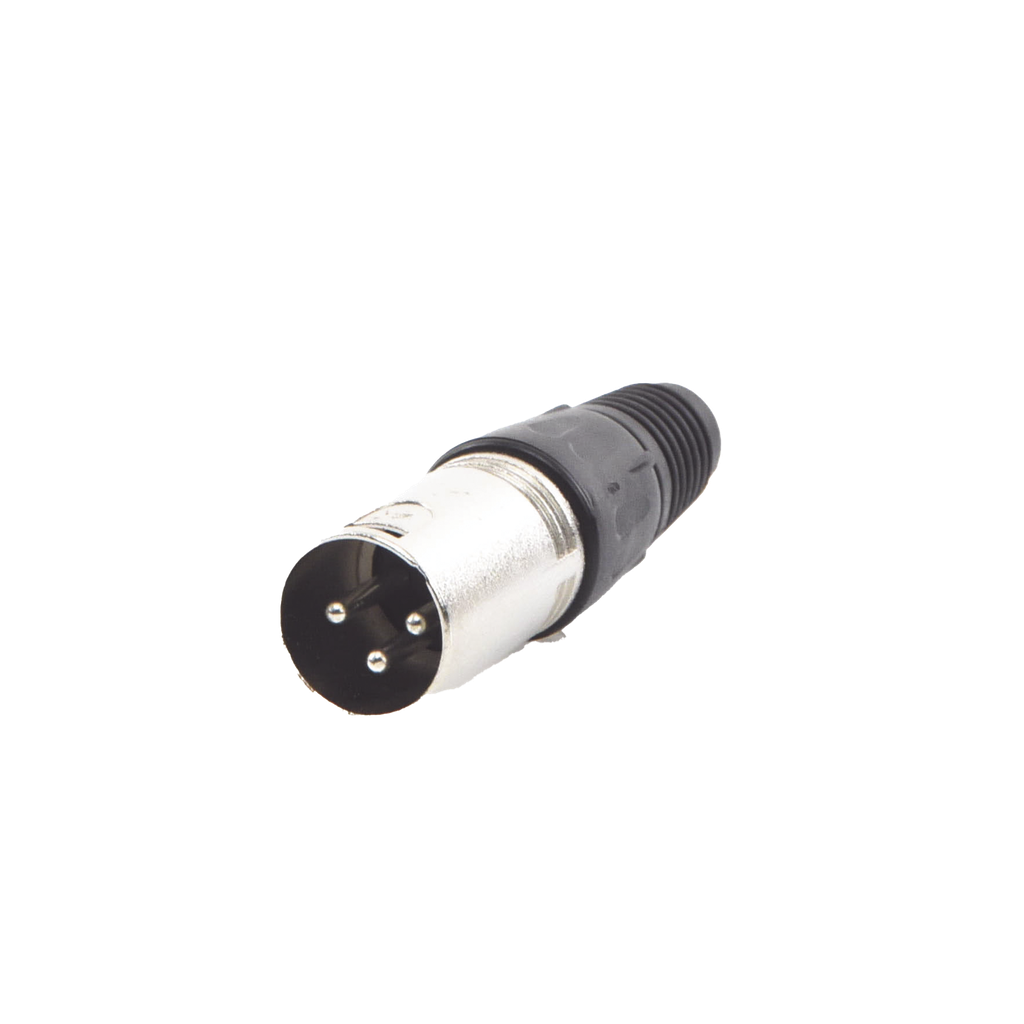 [EP-XLRM] EP-XLRM Conector XLR 3 Pines Macho | Ideal para Conexiones de Micrófonos, Mezcladoras | Equipo de Audio Profesional
