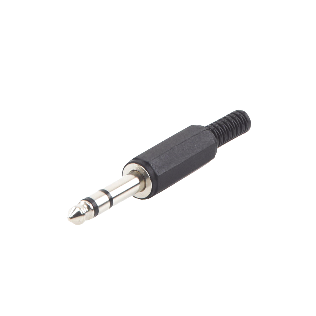 [EP-TRS] EP-TRS Conector macho de 6,3 mm con funda de plastico (estereo)