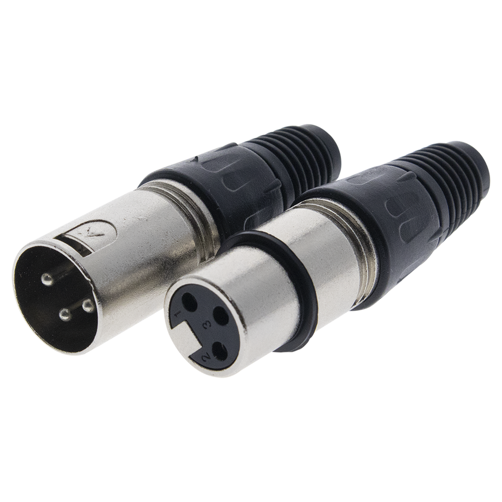 [EP-XLRKIT] EP-XLRKIT Kit Conector XLR Hembra + XLR Macho | Ideal para Conexiones de Micrófonos, Mezcladoras | Equipo de Audio Profesional
