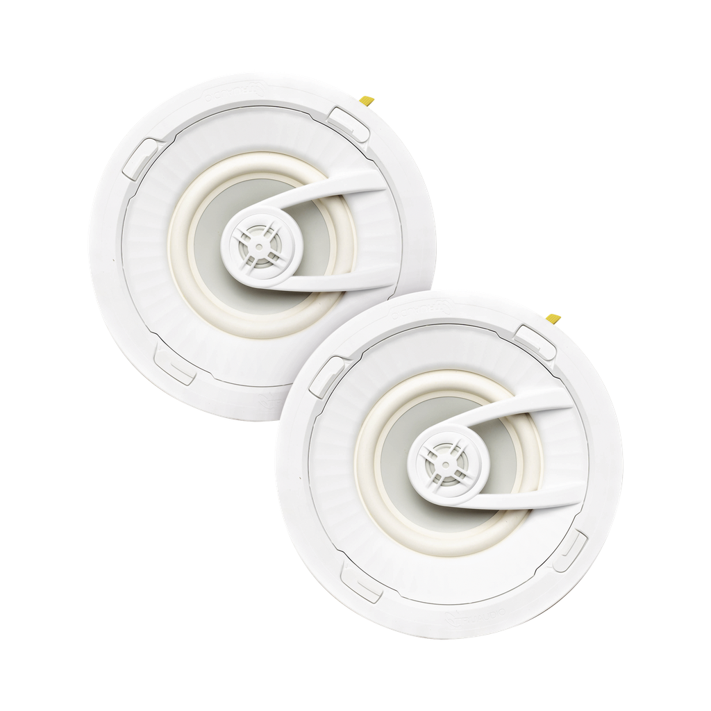 PAR de altavoces de 7  | montaje de Techo | Diseño TruGrip | Instalacion Sin Herramientas | Woofer de Polipropileno Blanco con Quick Connect