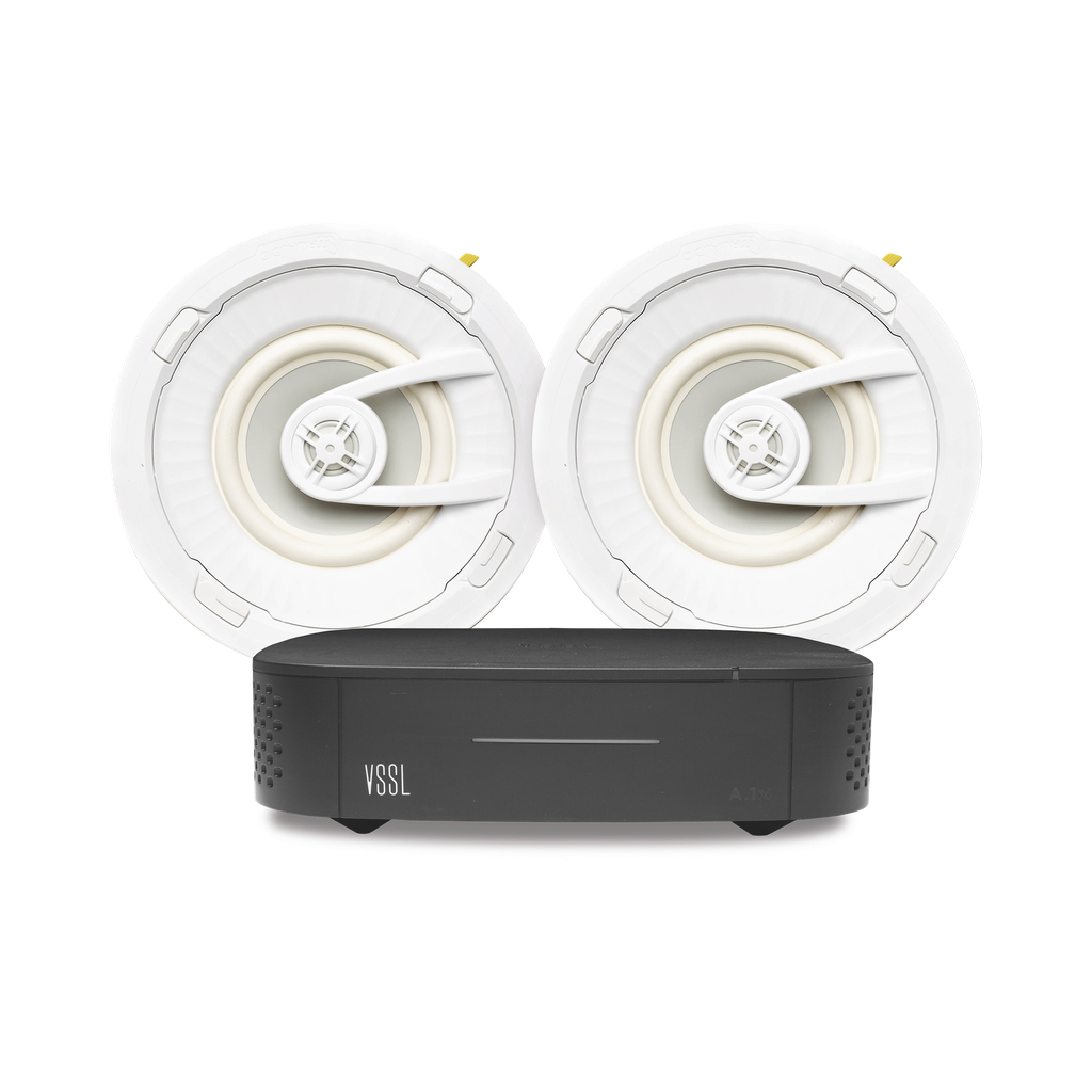 [A1X/2CSG] KIT Amplificador VSSL A1X | 2 Bocinas para Plafón de 7in TruAudio G72