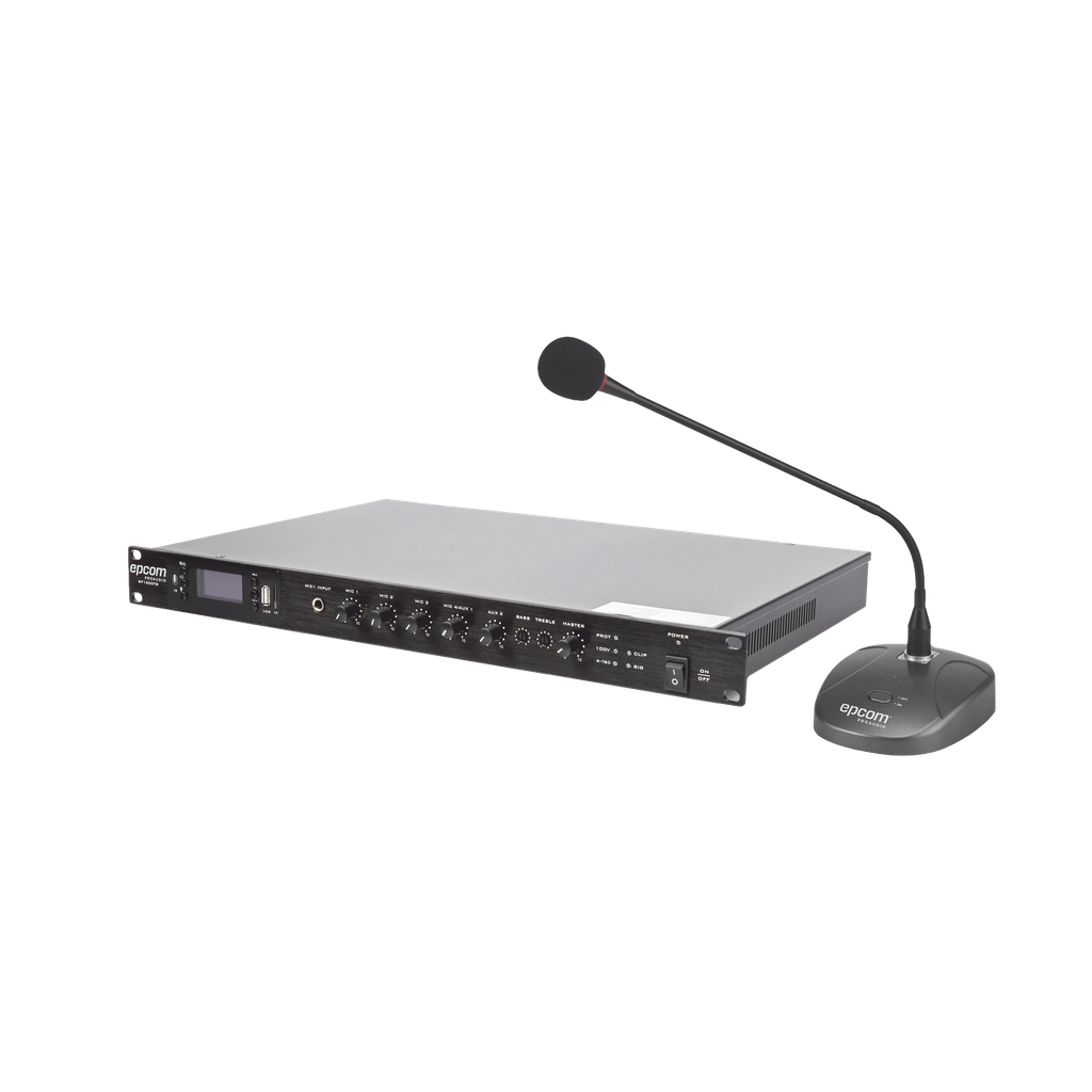 [SF120DTB/MIC] SF120DTB/MIC KIT de Amplificador de 120W Modelo SF120DTB | más Micrófono de Escritorio Modelo SF621A
