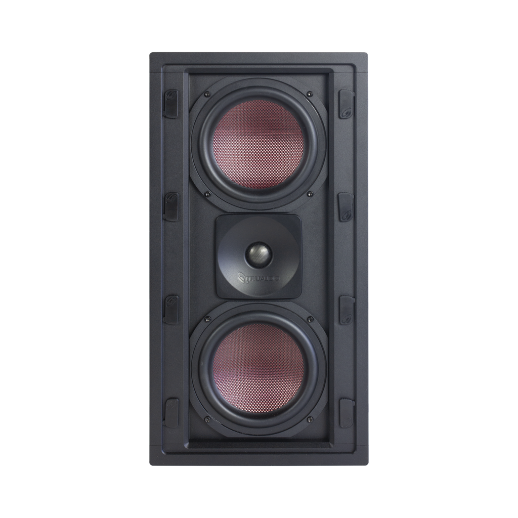 BOCINA DE PARED | 2 WOOFERS DE FIBRA DE CARBONO 6.5 | TWEETER DE TITANIO 1 | 200W