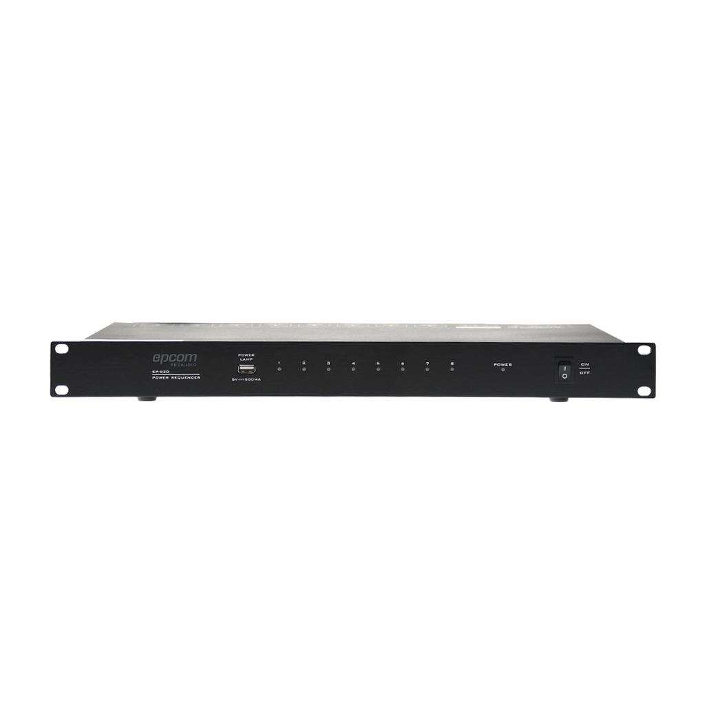 EP-820 Secuenciador de Potencia | 8 Salidas | Delay de activación de 1 segundo | Recomendado para rack de amplificación, Videowall, o equipos de alta potencia.