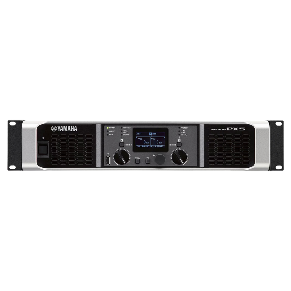 PX5 Amplificador de audio Clase D | 500 W x 2 a 8? | 800 W x 2 a 4?. | Baja Impedancia | Procesamiento Inteligente