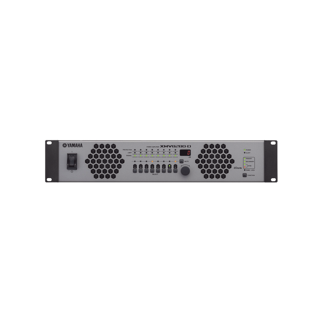 [XMV8280-D] XMV8280-D Amplificador de Audio Multicanal con Conexión Análoga / DANTE | 8 Canales, 280W | 8 OHMS | 70/100V