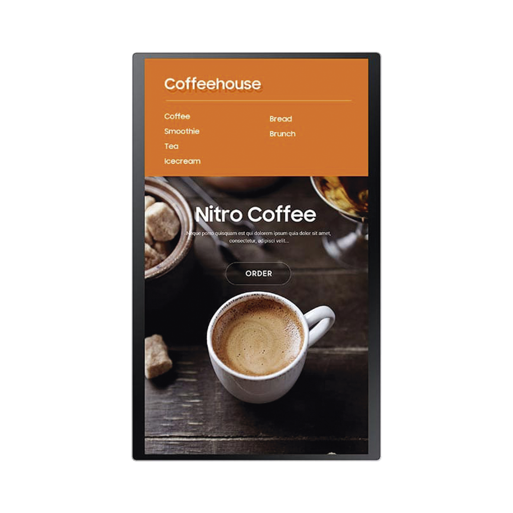 [KM24A] Pantalla de 24 Touch para Kiosco punto de venta / 1920x1080p / SO TIZEN / Bocinas Integradas de 5 W / compatible con terminal bancaria e impresora termica.