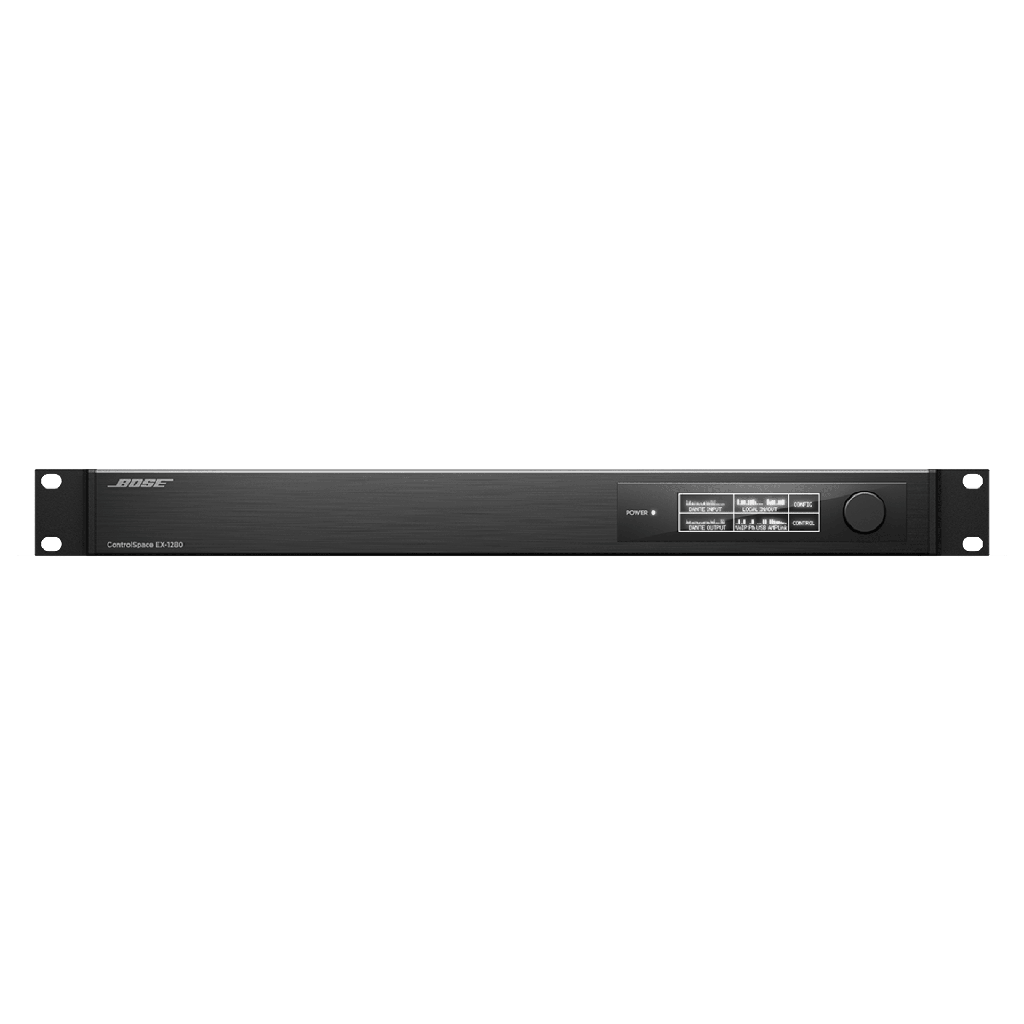 [EX-1280] EX-1280 Procesador de Audio Digital | Controlspace | 12 Entradas Análogas | 8 Salidas Análogas | 64x64 Dante | Display OLED Frontal