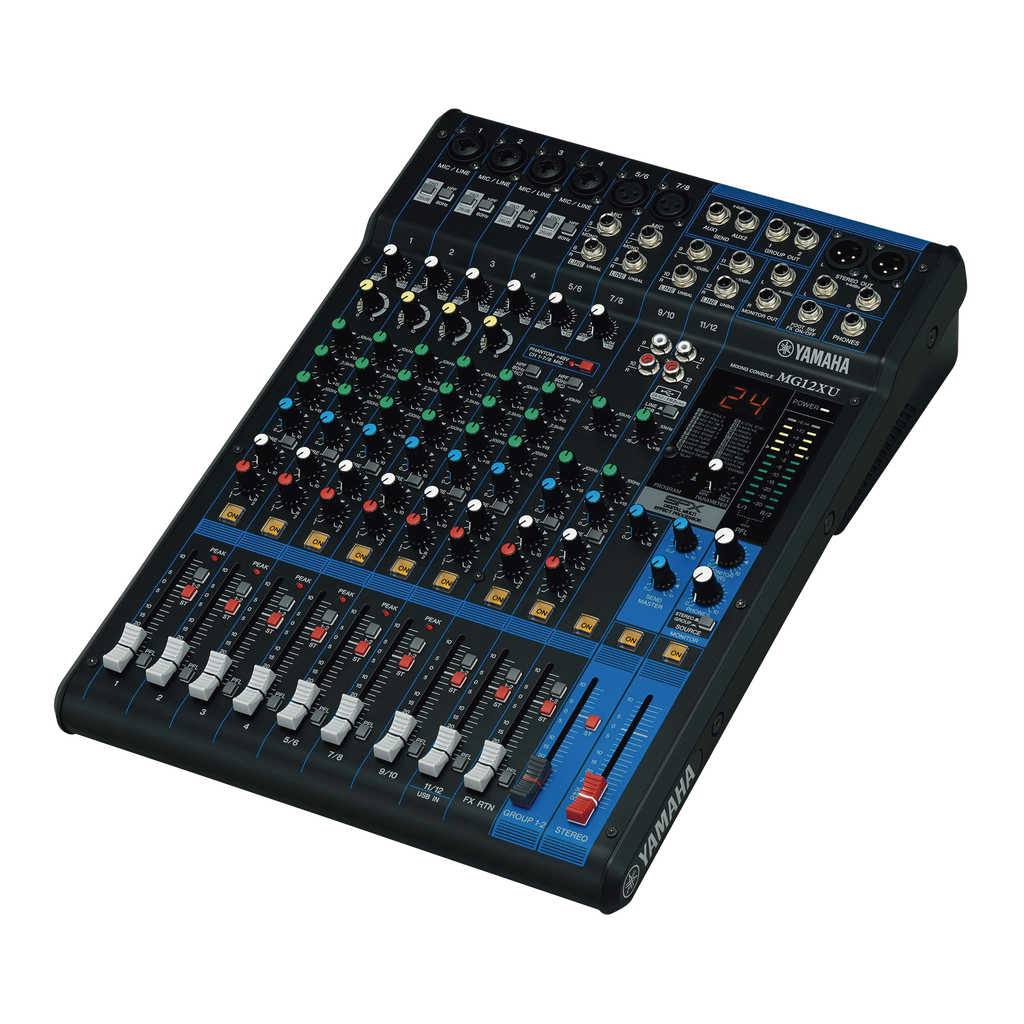 MG-12XU Mezcladora de Audio | 12 Canales | 6 Entradas de Micrófono/línea | 2 Entradas Estéreo | Efectos Integrados | Alimentación Phantom | USB