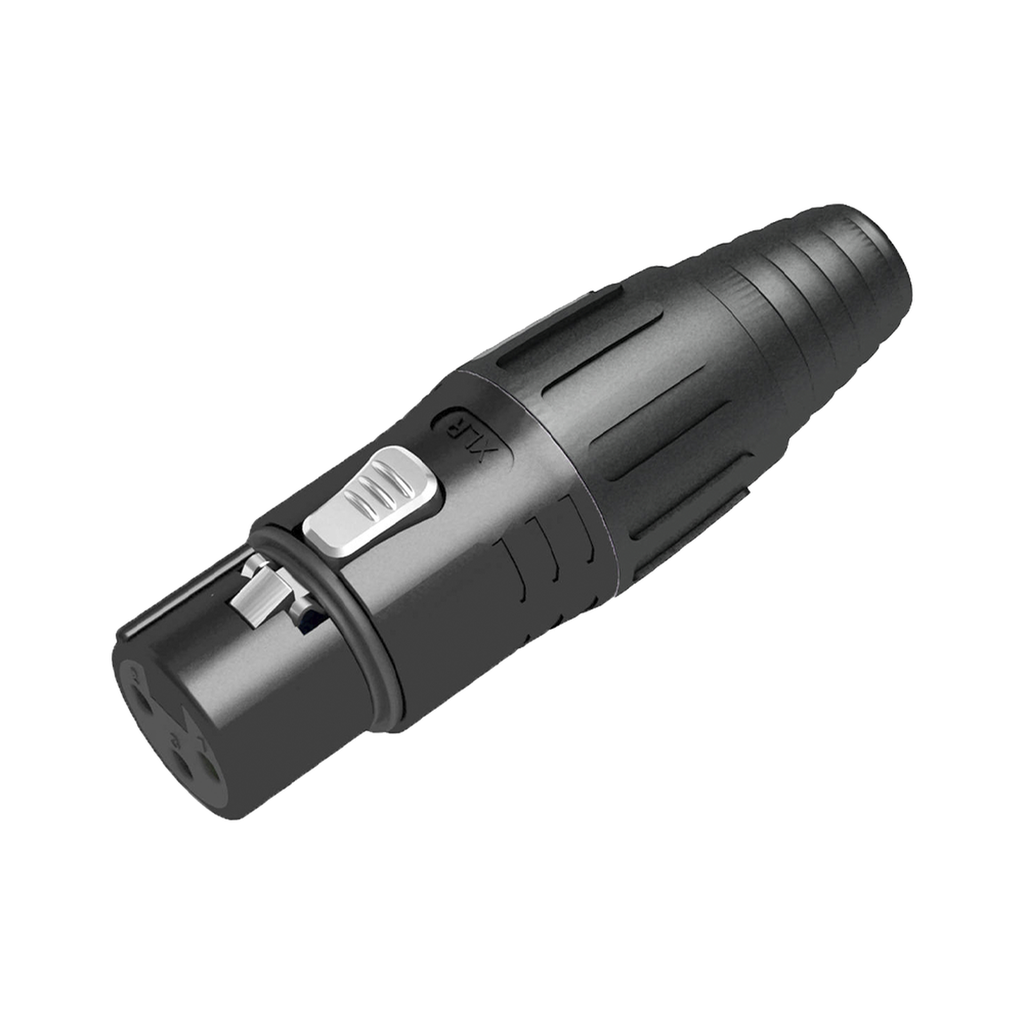 [SCSF3-B] XLR conector de cable hembra, carcasa enchapada en negro, contactos enchapados en plata