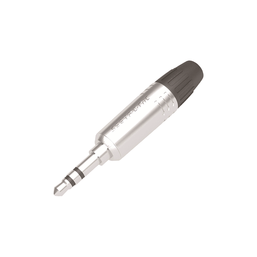 [M2TP3C] M2TP3C Conector Delgado Estéreo | 3.5 mm | Carcasa Cromada Perla | Contacto Niquelado | Cable OD 2-4,5 mm