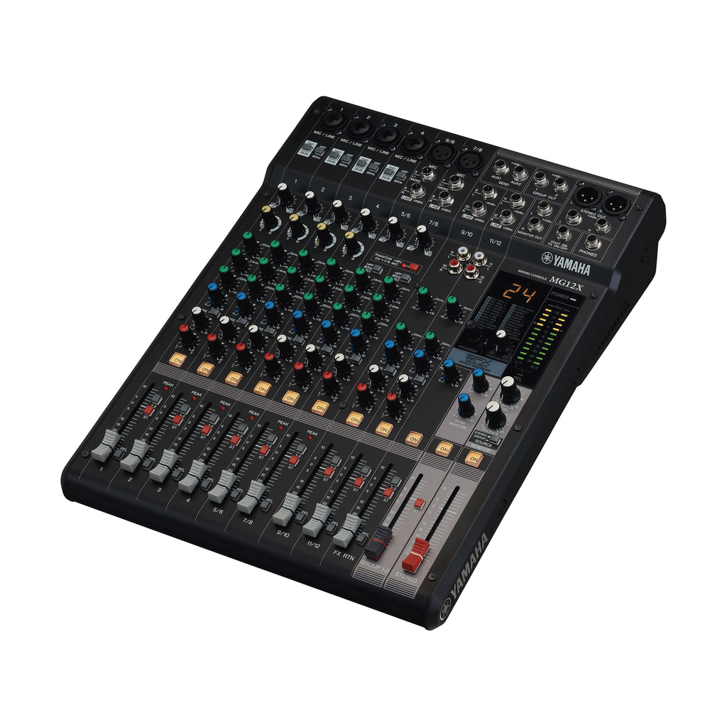 MG12XCV Mezcladora de Audio | 12 Canales | 6 Entradas de Micrófono/línea | 2 Entradas Estéreo | Efectos Integrados | Alimentación Phantom | MG12X
